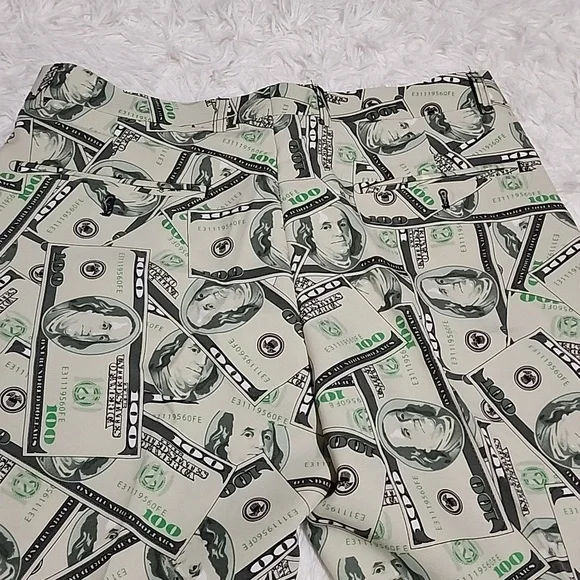 OPPO SUITS SET Stylish Money Print Blazer/ Pant  Green and Black - Picture 13 of 15